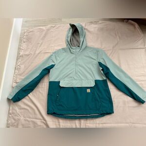 Carhartt Ladies' Rain Defender Lightweight Packable Jacket 2 tone teal sz M NWOT